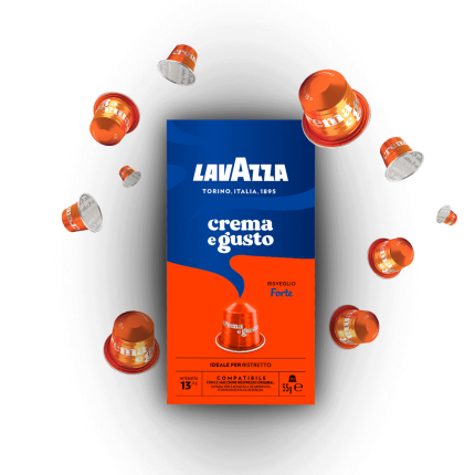 Capsule Crema e Gusto Forte – Compatible Nespresso® – 10 Capsules – Lavazza