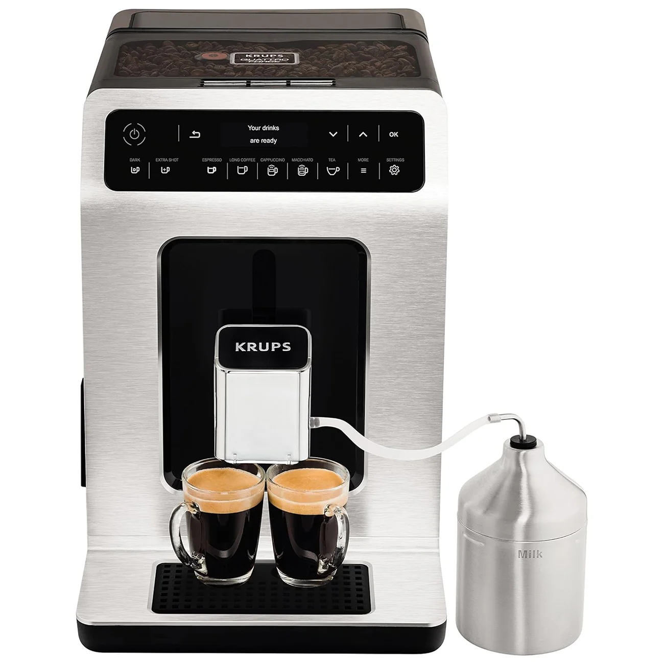 Machine Espresso Automatique Evidence Avec Pot À Lait Inox EA890810 - KRUPS