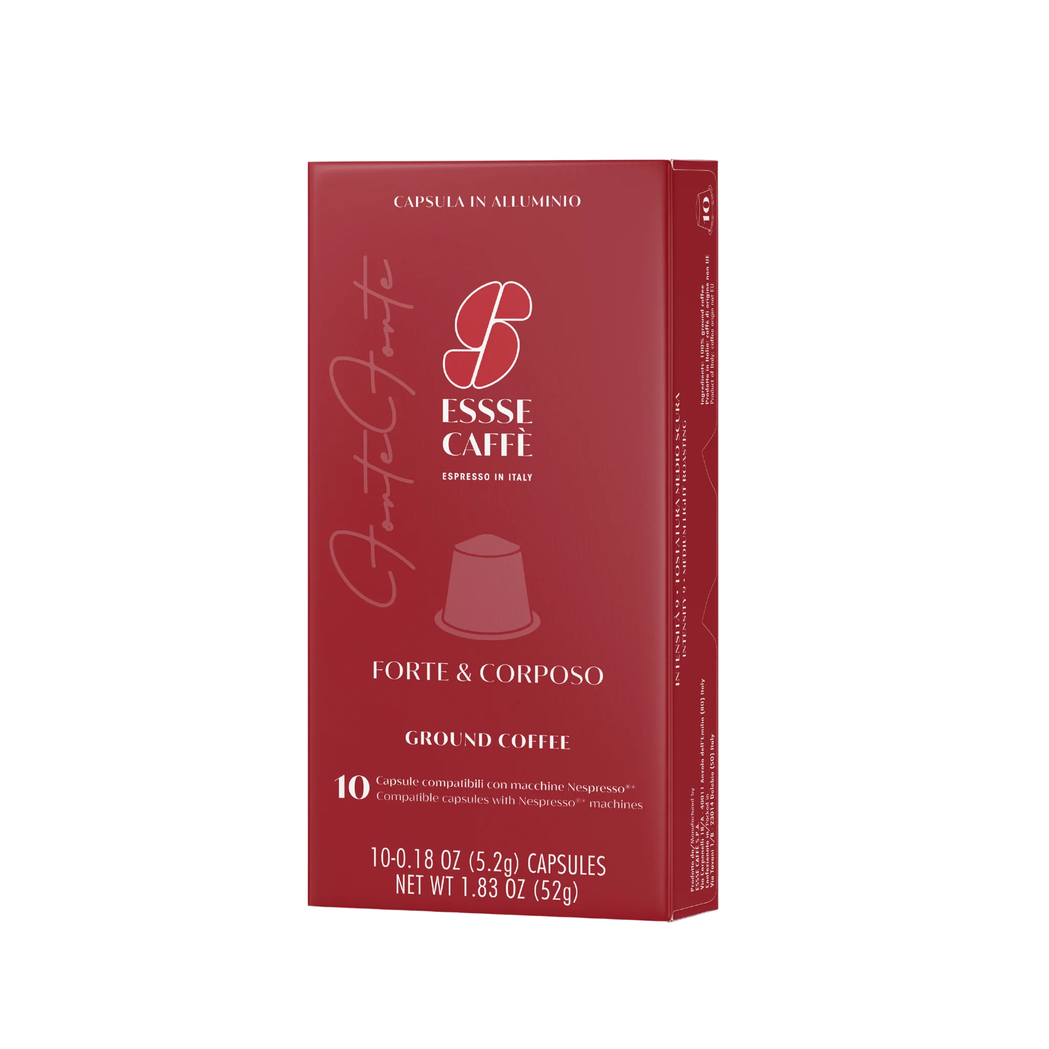 Capsules FORTE FORTE – Compatible Nespresso® – 10 Capsules – ESSSE CAFFE Capsules FORTE FORTE – Compatible Nespresso® – 10 Capsules – ESSSE CAFFE