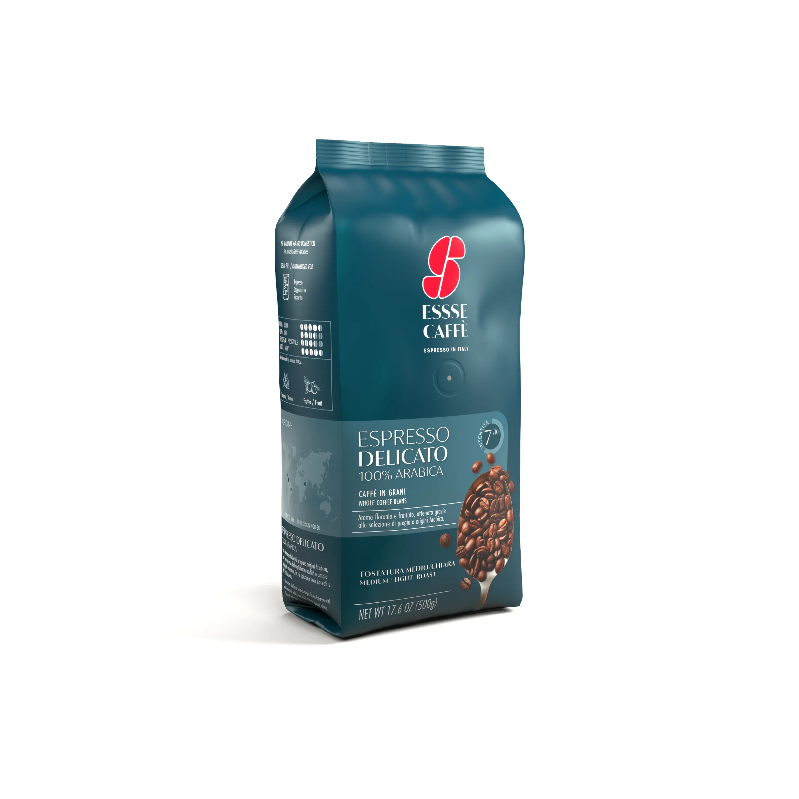 Café en Grains Delicato 100% Arabica 500g – ESSSE CAFFE 2 Café en Grains Delicato 100% Arabica 500g – ESSSE CAFFE